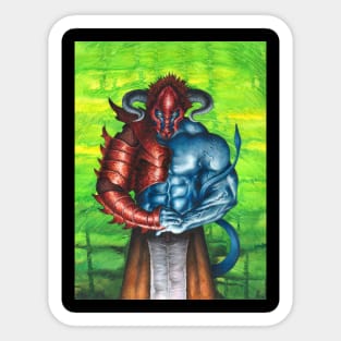 Warrior demon - fanasy art - monster art Sticker